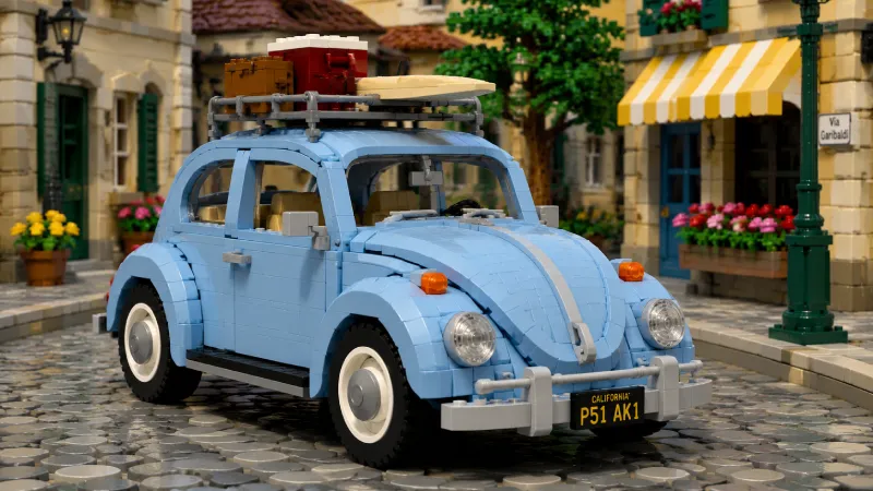 A colorful LEGO-style scene generated with AI